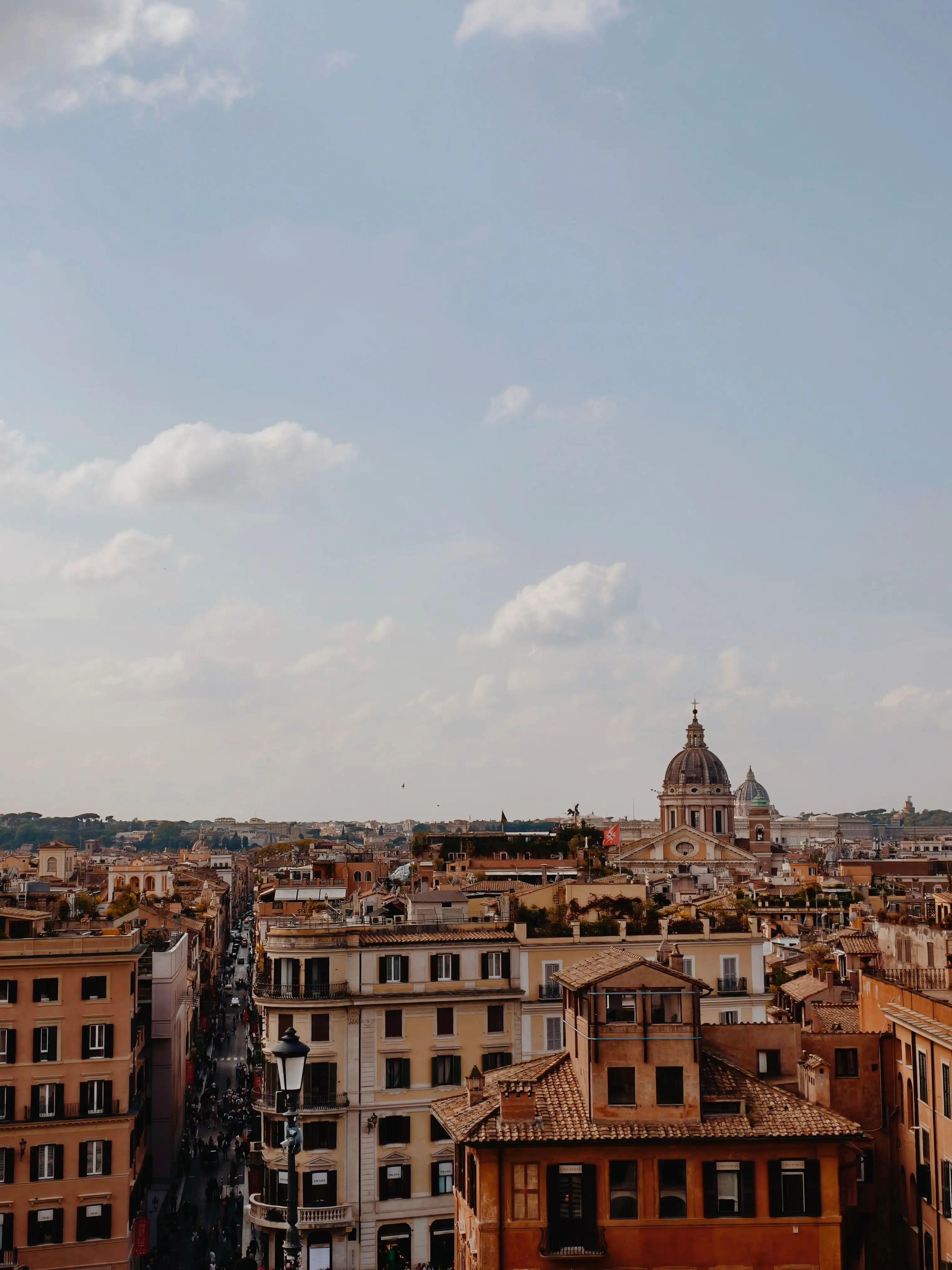 Вид с La Scalinata di Trinità dei Monti 