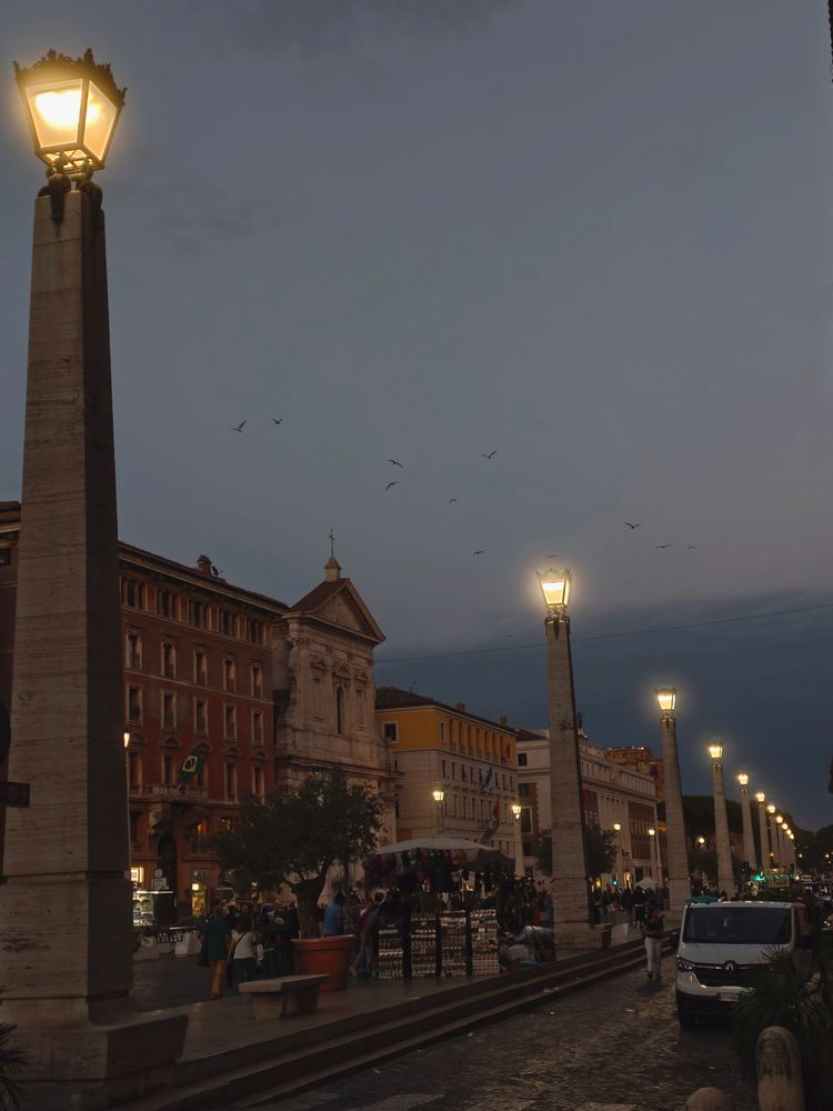 Вечер на  Via della Conciliazione